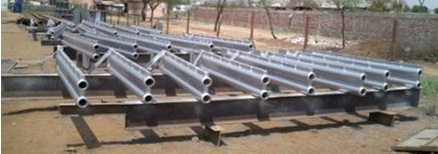 Set of long fabricated steel skids