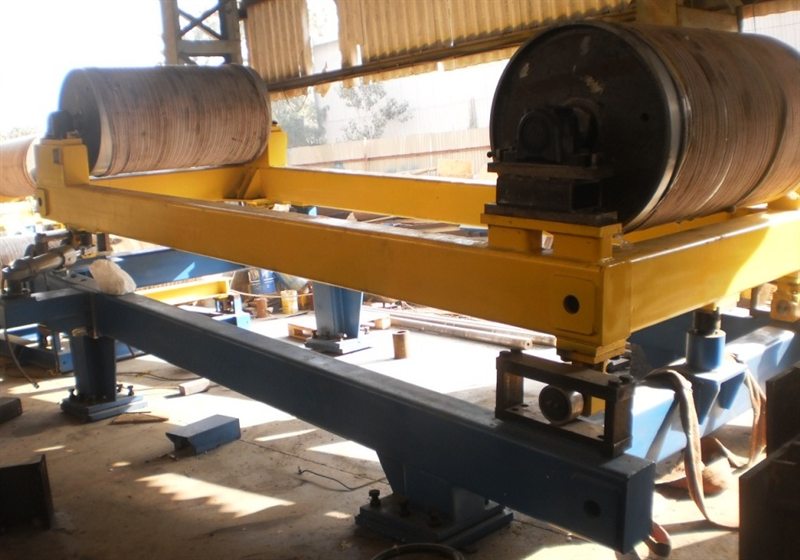 Fabricated steering unit with large cable drums